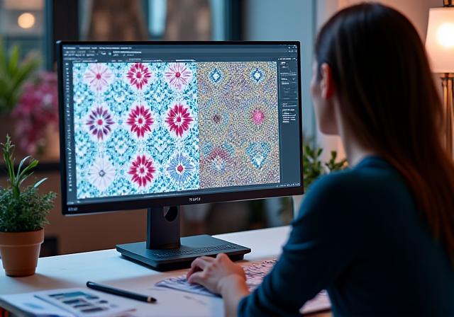 Custom pattern design software in studio