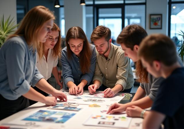 Team collaboration in design meeting workspace